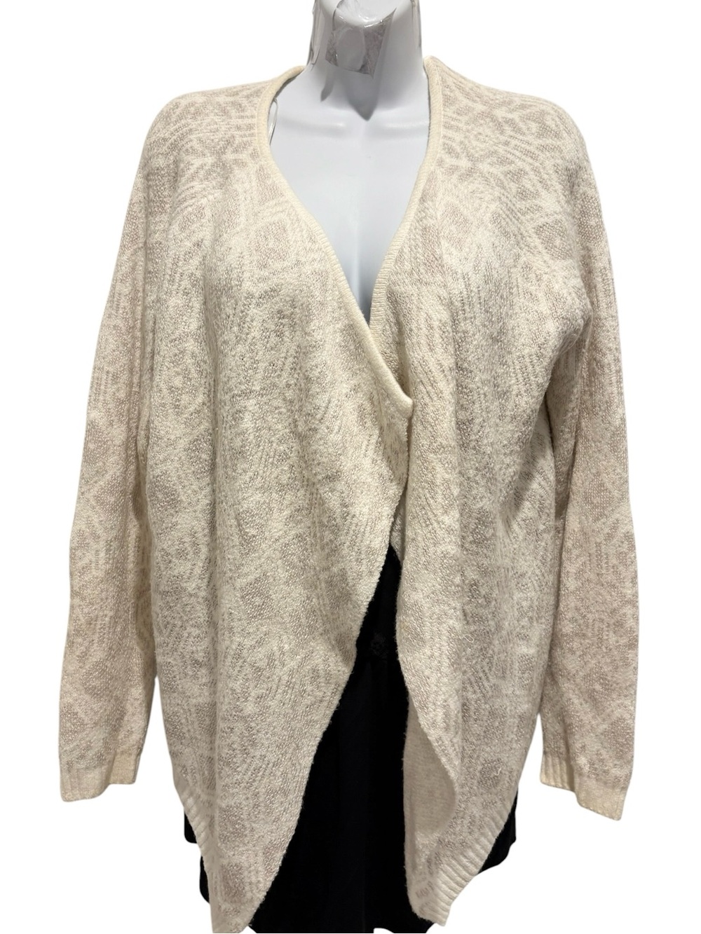 VERVE AMI Women’s Open Sweater Cardigan Winter Fall Cream Size Medium